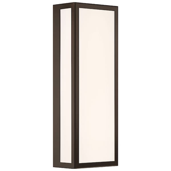 Access Lighting GEO, Dual Voltage Outdoor LED Wall Mount, Bronze Finish, Acrylic Lens Acrylic 20091LEDMG-BRZ/ACR - main